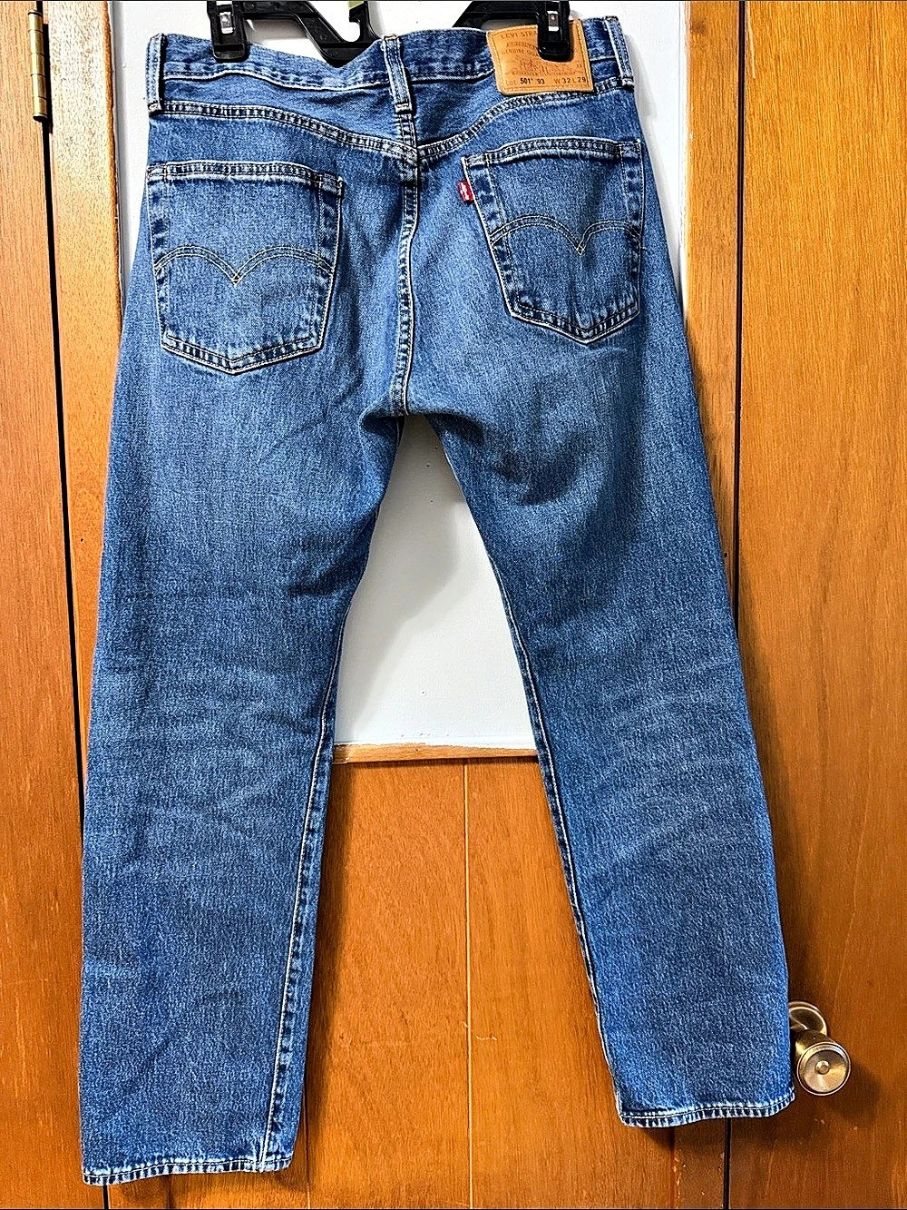 Levi's 501 '93 Straight Fit Jeans Blue Waist 32x29 Big E Button Fly
